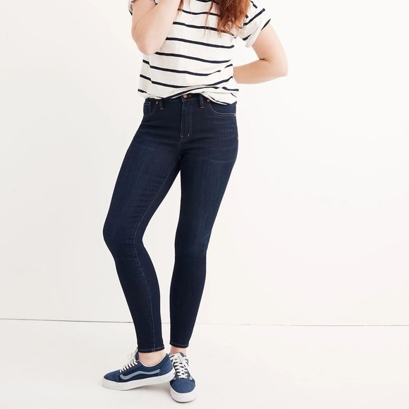 Madewell 9" Mid-Rise Skinny Jeans in Larkspur Wash: TENCEL™ Denim Edition SZ 28 - Picture 1 of 11
